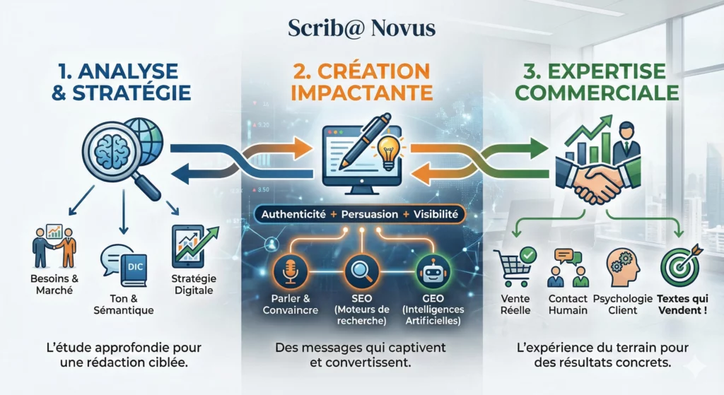 Scrib@ Novus, l'expertise commerciale et redactionelle